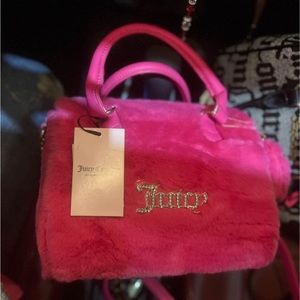 Juicy couture free love fluffy satchel bag